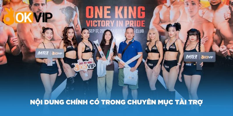 Các nội dung chính có trong chuyên mục tài trợ của OKVIP